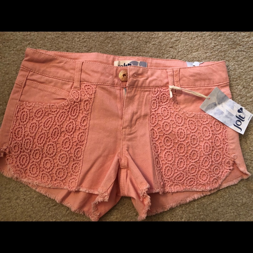 NWT Jolt Peach Jean Shorts